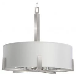 ALLEN + ROTH Luminaire suspendu à 5 lumières, Jaelyn, acier satiné