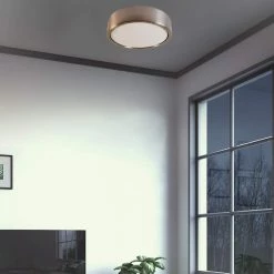 Plafonnier Allen + Roth, intensité réglable, 22 W, 14 po x 14 po, nickel brossé -ALLEN + ROTH Soldes Boutique 12195083c L