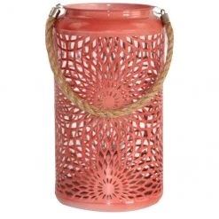 Lanterne ambrée Allen + Roth en imitation de céramique