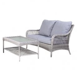 Ensemble de causeuse et de table Parkview de Allen + Roth, gris