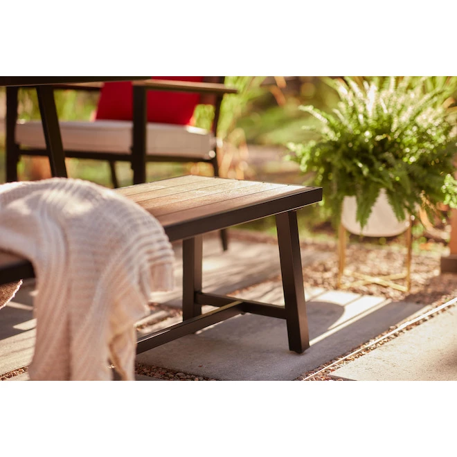 Ensemble à dîner extérieur Leigh d'Allen + Roth, acier noir, 6 morceaux 4 Ensemble à dîner extérieur Leigh d'Allen + Roth, acier noir, 6 morceaux – Image 4