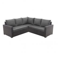 Ensemble sectionnel pour patio Dartford Allen + Roth, 3 pièces, gris