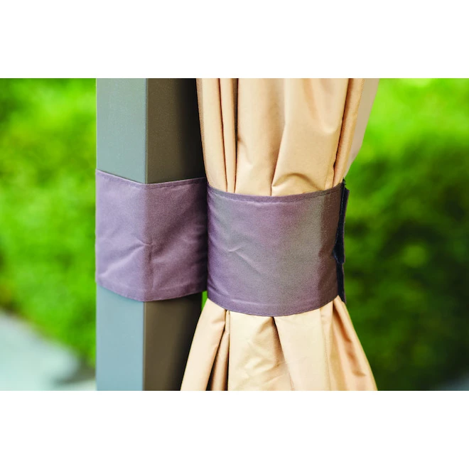 Abri de jardin Allen + Roth, acier, 10 pi x 12 pi, rideau et moustiquaire, brun 5 Abri de jardin Allen + Roth, acier, 10 pi x 12 pi, rideau et moustiquaire, brun – Image 5