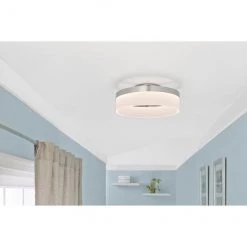 ALLEN + ROTH Plafonnier Lynnpark Style Selections, 12 po, DEL intégré, acrylique, nickel brossé -ALLEN + ROTH Soldes Boutique 31955393c L