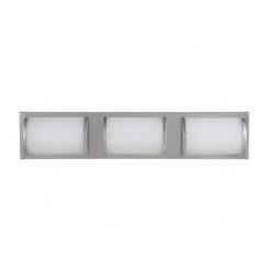 Luminaire de meuble-lavabo allen + roth Kinsley nickel brossé à 3 lumières DEL de style moderne/contemporain