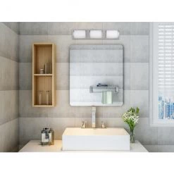 Luminaire de meuble-lavabo allen + roth Kinsley nickel brossé à 3 lumières DEL de style moderne/contemporain -ALLEN + ROTH Soldes Boutique 31955397d L