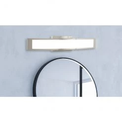 Luminaire de meuble-lavabo allen + roth courbé, 24 po, métal/acrylique, chrome -ALLEN + ROTH Soldes Boutique 31955402d L
