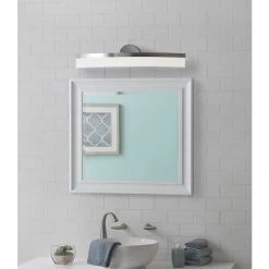 Luminaire de meuble-lavabo allen + roth Lynnpark nickel brossé à 4 lumières DEL de style moderne/contemporain -ALLEN + ROTH Soldes Boutique 31955407e L