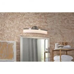 Luminaire de meuble-lavabo allen + roth Lynnpark nickel brossé à 3 lumières DEL de style moderne/contemporain -ALLEN + ROTH Soldes Boutique 31955408e L