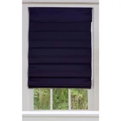 ALLEN + ROTH Store romain coupe-lumière en tissu, 21" x 72", bleu minuit