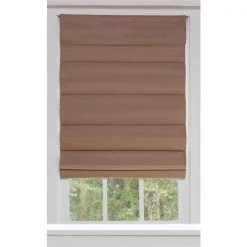 ALLEN + ROTH Store romain coupe-lumière en tissu, 42" x 72", beige
