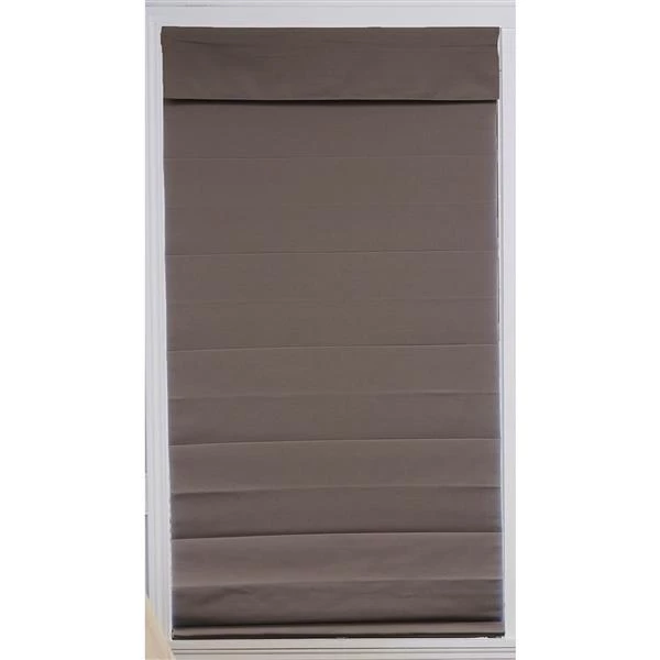ALLEN + ROTH Store romain coupe-lumière en tissu, 67"x 72", gris 1 ALLEN + ROTH Store romain coupe-lumière en tissu, 67"x 72", gris