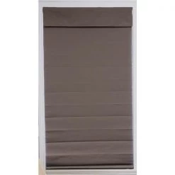 ALLEN + ROTH Store romain coupe-lumière en tissu, 26"x 72", gris