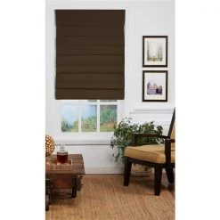 ALLEN + ROTH Store romain coupe-lumière en tissu, 63"x 72", Cacao 5 ALLEN + ROTH Store romain coupe-lumière en tissu, 63"x 72", Cacao -ALLEN + ROTH Soldes Boutique 330625893 AlternateImage2 l