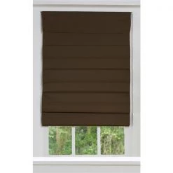 ALLEN + ROTH Store romain coupe-lumière en tissu, 51x72, Cacao