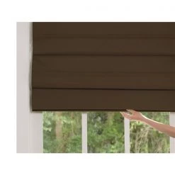 ALLEN + ROTH Store romain coupe-lumière en tissu, 39x72, Cacao -ALLEN + ROTH Soldes Boutique 330625923 AlternateImage1 l