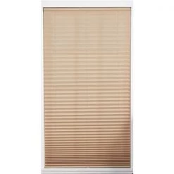 ALLEN + ROTH Store plissé filtrant, 64" x 72", polyester, chameau