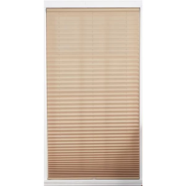 ALLEN + ROTH Store plissé filtrant, 49,5" x 72", polyester, chameau 1 ALLEN + ROTH Store plissé filtrant, 49,5" x 72", polyester, chameau