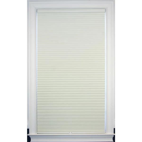 ALLEN + ROTH Store coupe-lumière, 23,5" x 48", polyester, crème/blanc 1 ALLEN + ROTH Store coupe-lumière, 23,5" x 48", polyester, crème/blanc