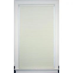 ALLEN + ROTH Store coupe-lumière, 58,5" x 84", polyester, crème/blanc