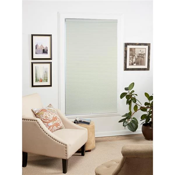 ALLEN + ROTH Store coupe-lumière, 68,5" x 64", polyester, crème/blanc 3 ALLEN + ROTH Store coupe-lumière, 68,5" x 64", polyester, crème/blanc – Image 3