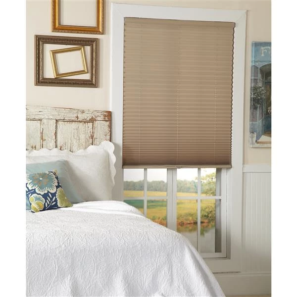 ALLEN + ROTH Store plissé filtrant sans cordon, 30,5" x 48", chameau 3 ALLEN + ROTH Store plissé filtrant sans cordon, 30,5" x 48", chameau – Image 3