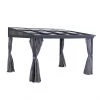 Abri de jardin avec toit ouvrant Allen + Roth, 10 pi x 12 pi, acier, noir/gris