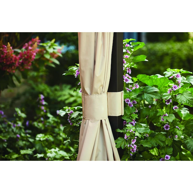 Abri de jardin à toit coulissant par Allen + Roth, 10 pi x 12 pi, brun et taupe 3 Abri de jardin à toit coulissant par Allen + Roth, 10 pi x 12 pi, brun et taupe – Image 3