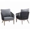 Fauteuils de patio Marina allen + roth, gris, ensemble de 2