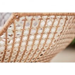 Chaise oeuf en osier Brennfield Allen + Roth blanche et beige de 51,2 po x 45,9 po x 59 po -ALLEN + ROTH Soldes Boutique 41355046d L