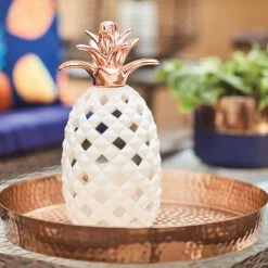 ALLEN + ROTH Plateau décoratif martelé, 16" x 2,1", métal, cuivre -ALLEN + ROTH Soldes Boutique 41535436c L