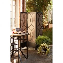 Paravent pliable Allen + Roth de 59 po x 72 po en acier, noir et gris -ALLEN + ROTH Soldes Boutique 41535585d L