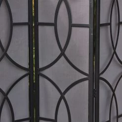 Paravent pliable Allen + Roth de 59 po x 72 po en acier, noir et gris -ALLEN + ROTH Soldes Boutique 41535585e L