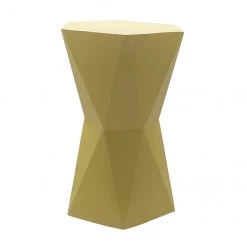 Tabouret de plante d'intérieur allen + roth en fer forgé, jaune