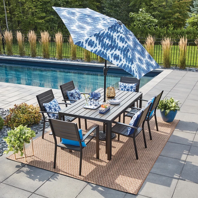 Tapis extérieur Chantry Allen + Roth, 8 pi x 10 pi, marron 2 Tapis extérieur Chantry Allen + Roth, 8 pi x 10 pi, marron – Image 2