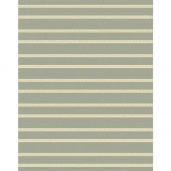 Tapis extérieur Allen + Roth rayé gris et crème de 8 pi x 10 pi