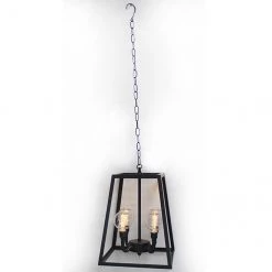 ALLEN + ROTH Lustre pour abri de jardin DEL, 4 lumières, métal/plastique, noir