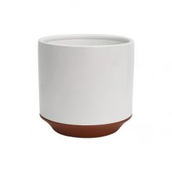 Pot cylindrique en céramique Allen + Roth, 10 po, blanc