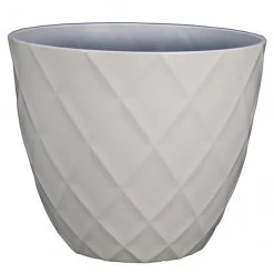 Jardinière en résine Allen + Roth, intérieur et extérieur, 15,3 po, blanc