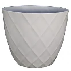 Jardinière en résine Allen + Roth, intérieur et extérieur, 18,9 po, blanc