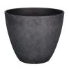 Pot de fleurs Allen + Roth en imitation béton, 16,4 po x 14,3 po, noir