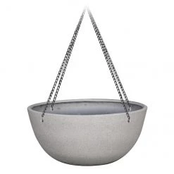 Jardinière suspendue blanche tachetée Allen + Roth de 13,3 po L x 6,4 po H en résine (1/pqt)