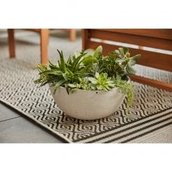 Jardinière suspendue blanche tachetée Allen + Roth de 13,3 po L x 6,4 po H en résine (1/pqt) -ALLEN + ROTH Soldes Boutique 44335106c L
