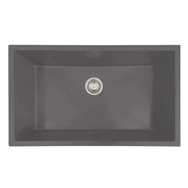 Evier de cuisine monocuve par Allen + Roth, granite, anthracite, 32 po x 19 po 1 Evier de cuisine monocuve par Allen + Roth, granite, anthracite, 32 po x 19 po