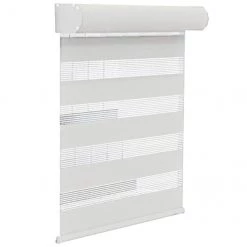 ALLEN + ROTH Store sans corde alterné double, jour/nuit, 72" x 72", blanc