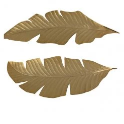 ALLEN + ROTH Décoration murale «Palm Paradise», or, 2/pqt