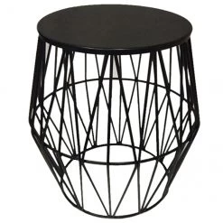 Tabouret de jardin City Oasis Allen + Roth, 18 po, noir
