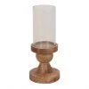 Porte-bougie Allen + Roth, 14 po x 5,75 po, bois et verre