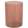 Porte-bougie Hurricane Allen + Roth, 6 po x 8 po, verre, rose