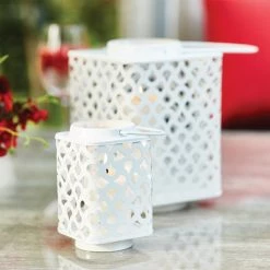 Lanterne Allen + Roth, 9 po, acier doux, blanc -ALLEN + ROTH Soldes Boutique 44945112d L